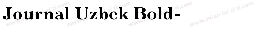 Journal Uzbek Bold字体转换